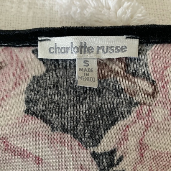 Charlotte Russe Velvet rose dress - Picture 3 of 3